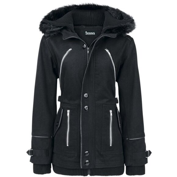 Women's coat Jacket Winter Multi Pocket Goth Chase Coat Winter Hooded Jacket - Picture 1 of 6